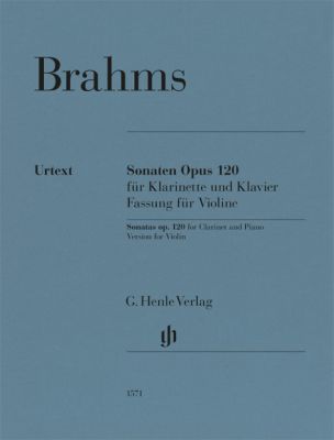 Brahms: Clarinet Sonatas Op. 120 Version for Violin and Piano