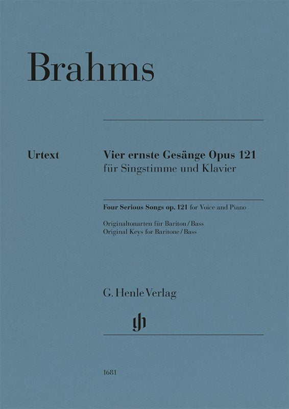 Brahms: Four Serious Songs Op. 121 Voice and Piano