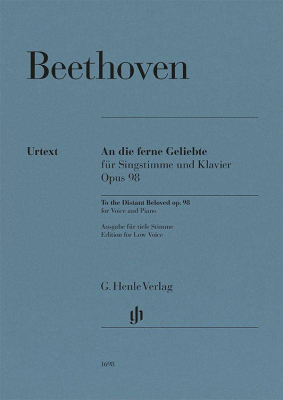 Beethoven: To the Distant Beloved, Op. 98 Medium Voice and Piano