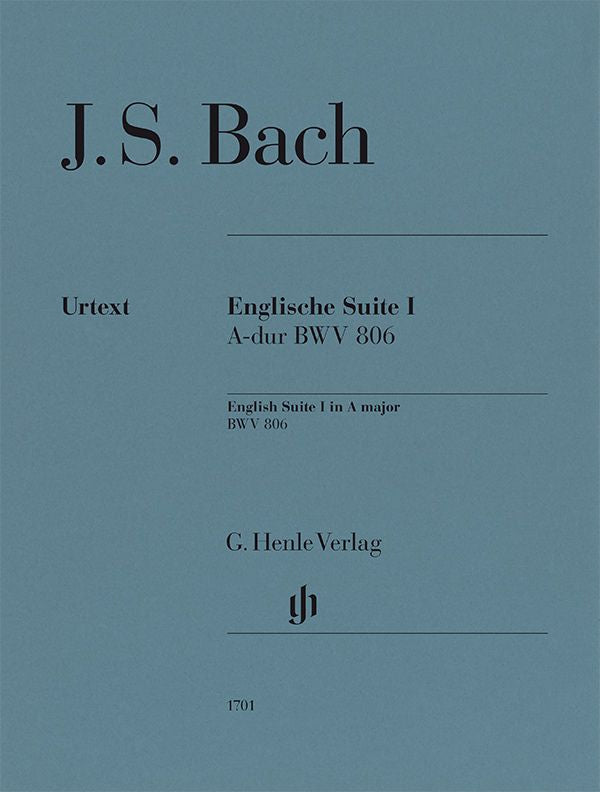 Bach: English Suite No. 1 A Major, BWV 806 Piano Solo with Fingering