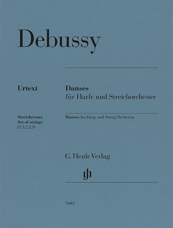 Debussy: Danses for Harp and String Orchestra for Chamber Orchestra Set of String Parts