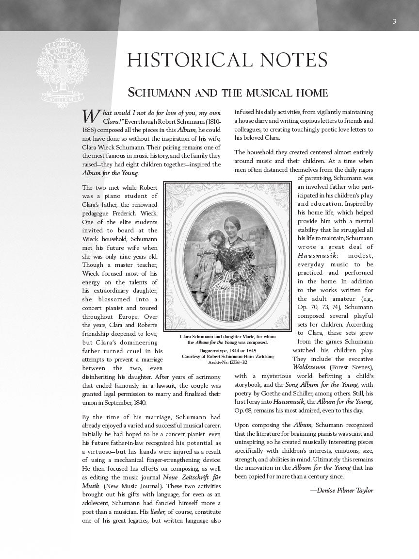 Schumann Selections from Album for the Young, Opus 68