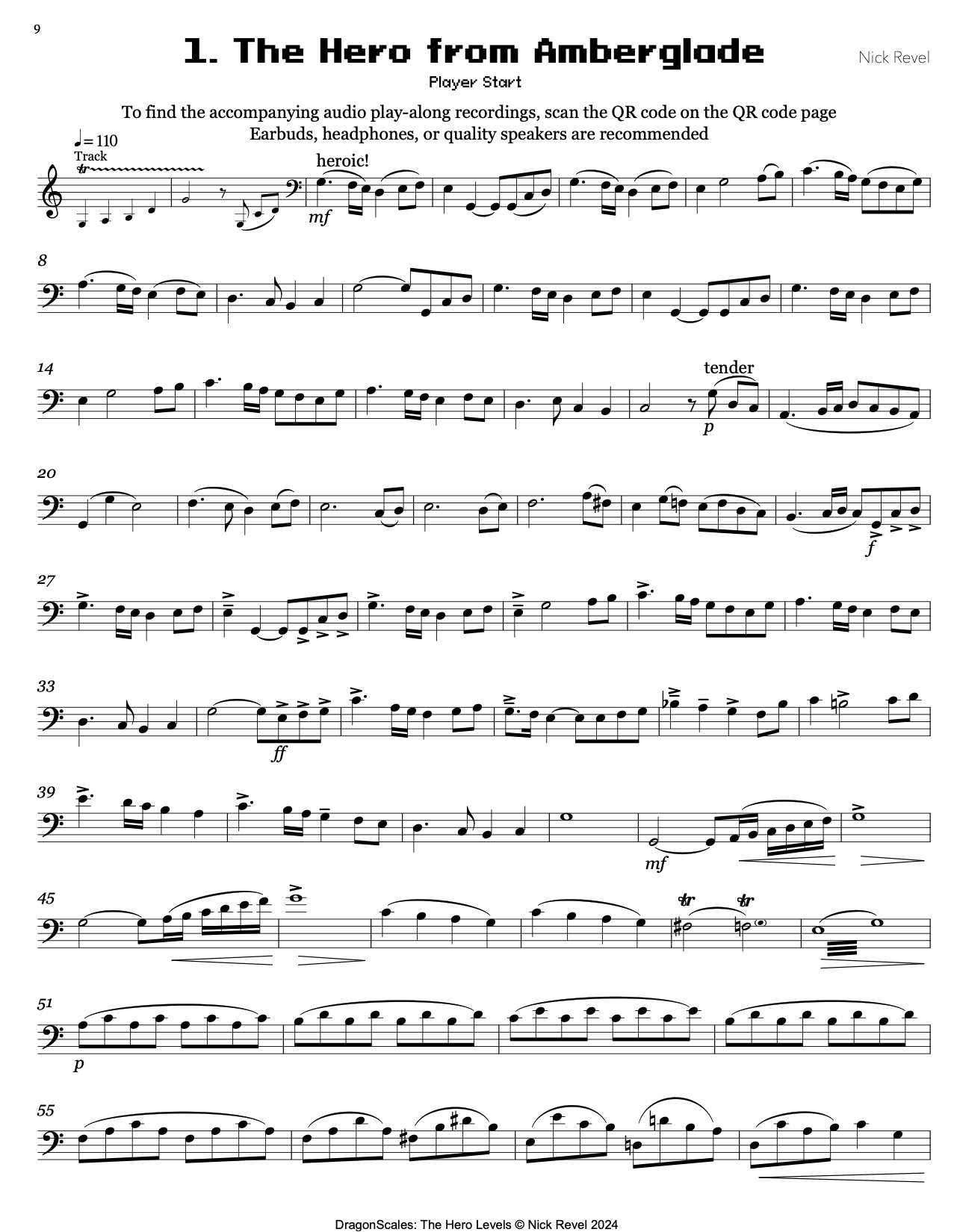 Revel: DragonScales The Hero Levels 25 Fantasy Etudes to Slay Evil, Cello Noble (Level 2)