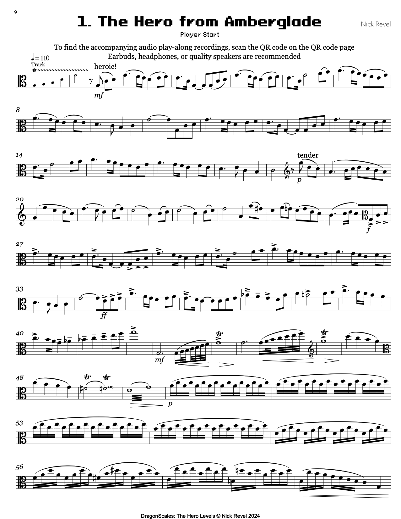 Revel: DragonScales The Hero Levels 25 Fantasy Etudes to Slay Evil, Viola Legend (Level 3)