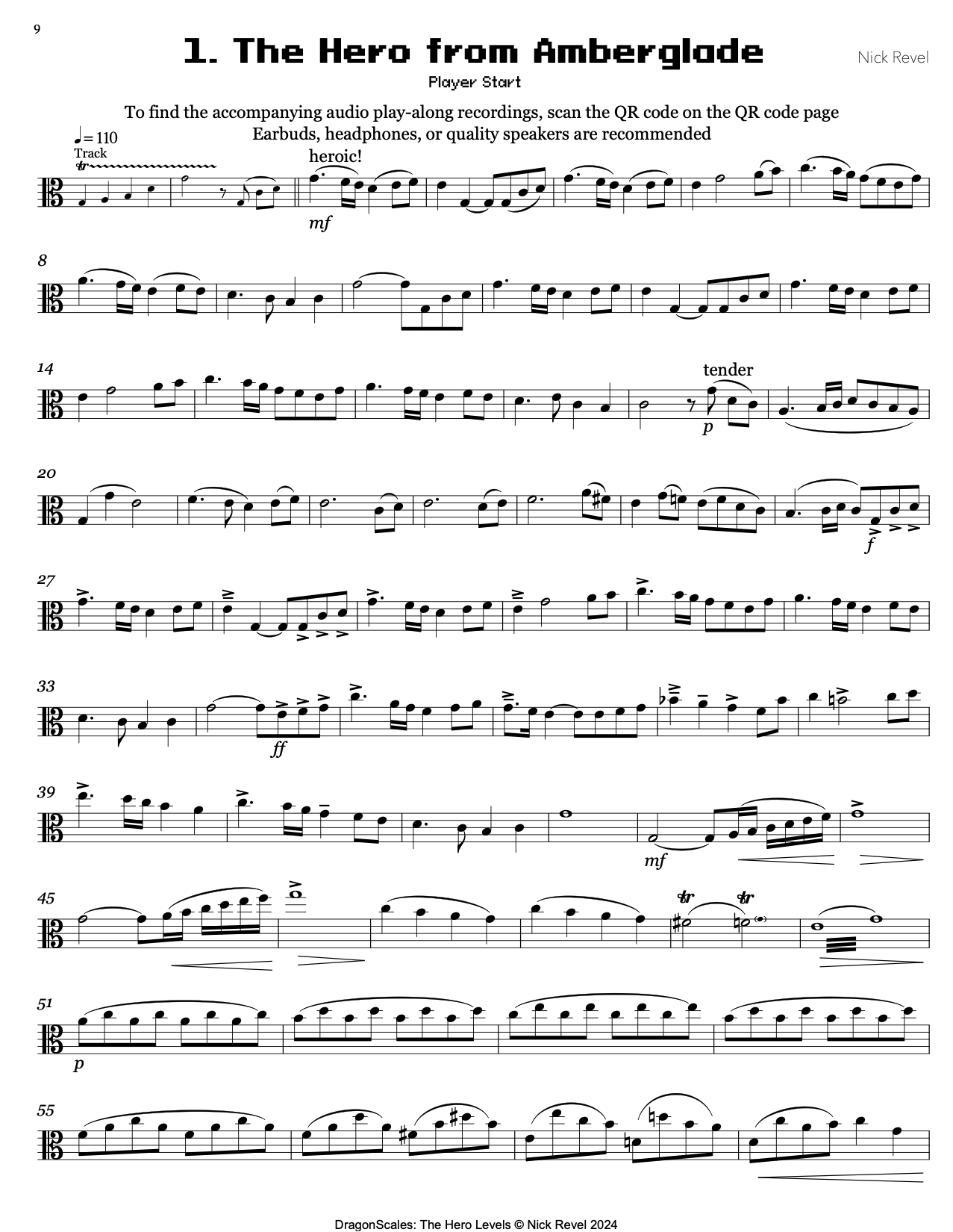 Revel: DragonScales The Hero Levels 25 Fantasy Etudes to Slay Evil, Viola Noble (Level 2)