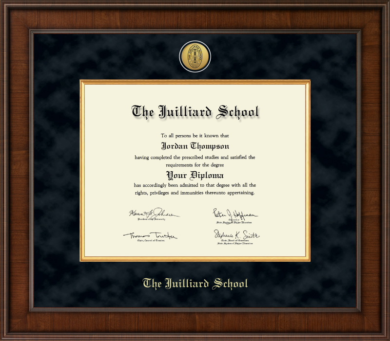 Diploma Frame: Juilliard Presidential Gold Engraved Madison
