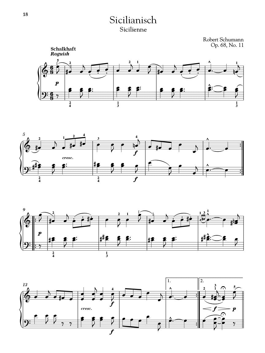 Schumann Selections from Album for the Young, Opus 68