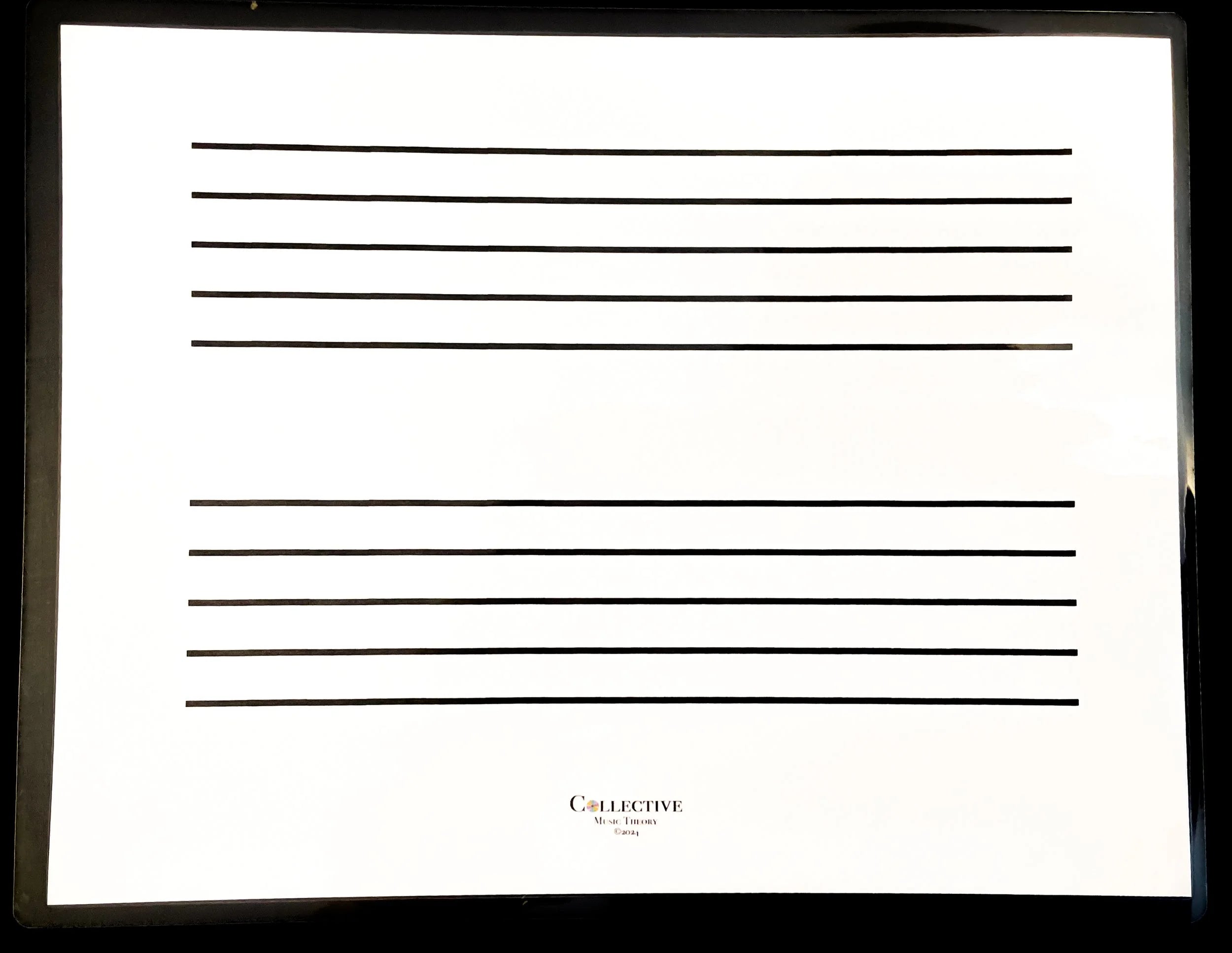 Teaching Aid: Music Staves (Set of 10 double sided laminated sheets for dry erase)