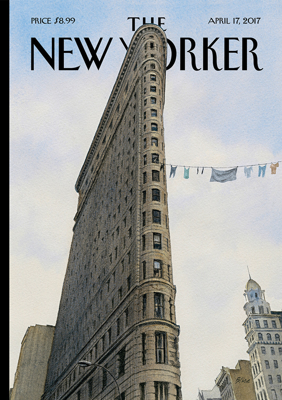 Card: Fashion District (Flat Iron Building)- New Yorker Cover (Blank inside)