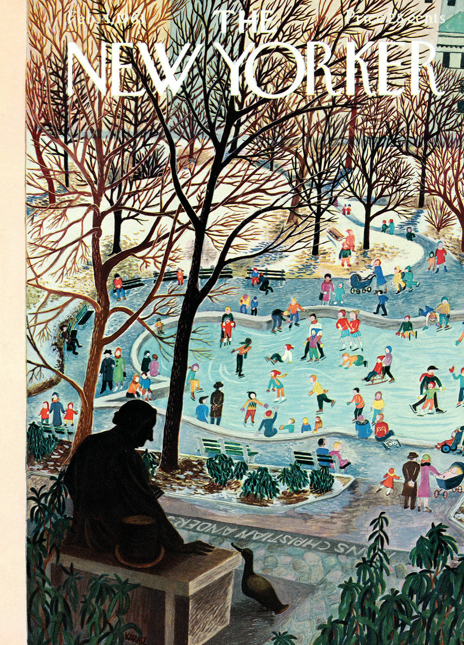 Card: Ice Skating in Central Park - New Yorker Cover (Inside: "Wishing you a joyous holiday season")