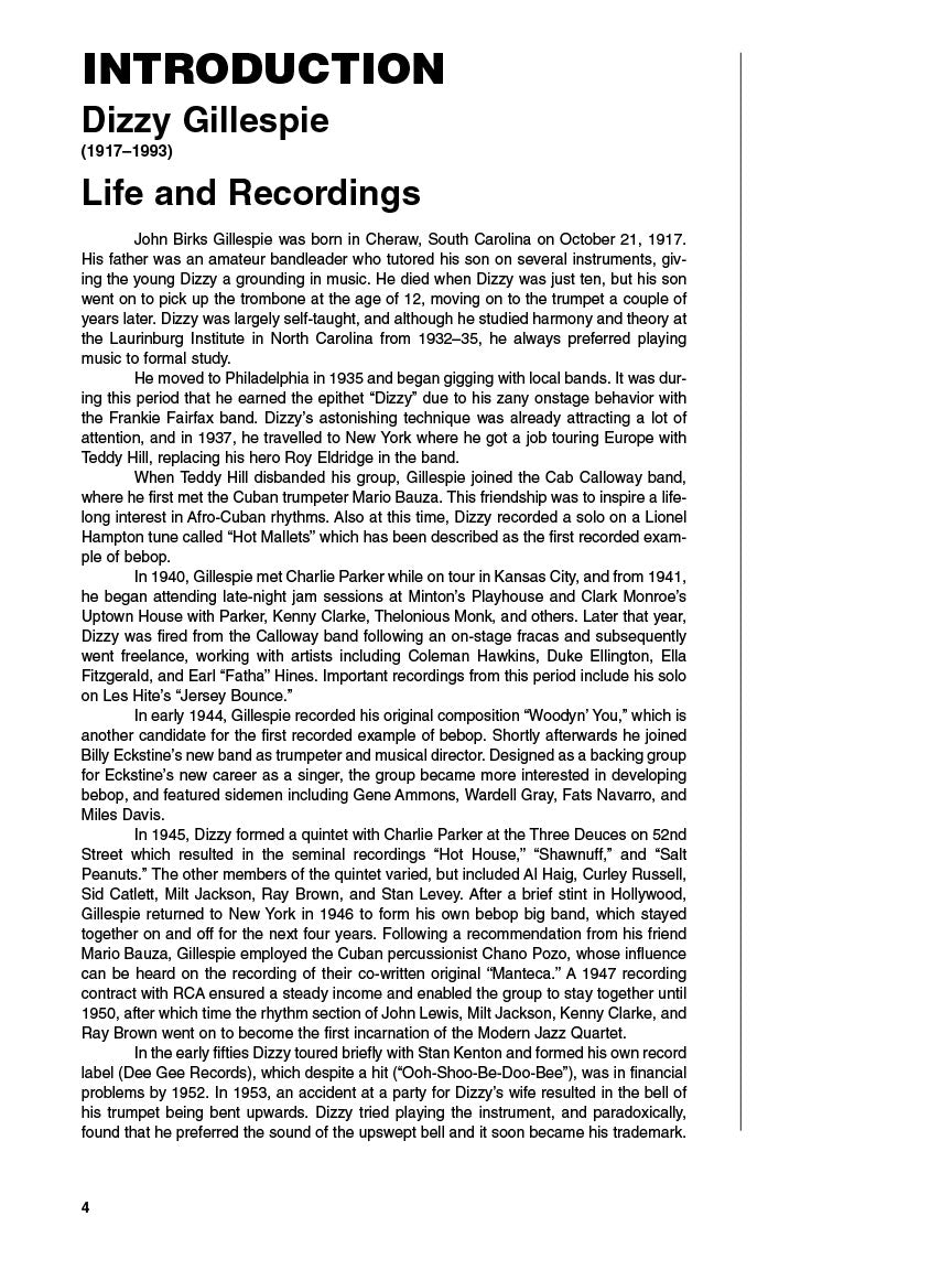 Gillespie, Dizzy - Trumpet Signature Licks