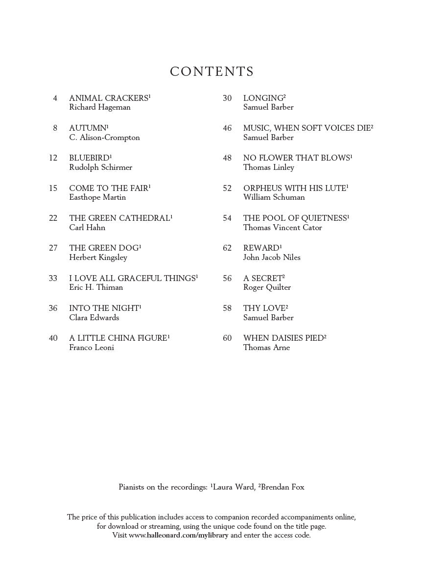 Introduction to Art Song for Mezzo-Soprano/Alto - With Recorded Piano Accompaniments