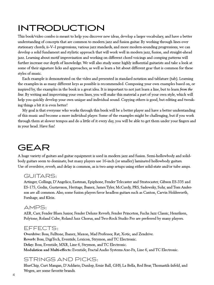 Modern Jazz & Fusion Guitar