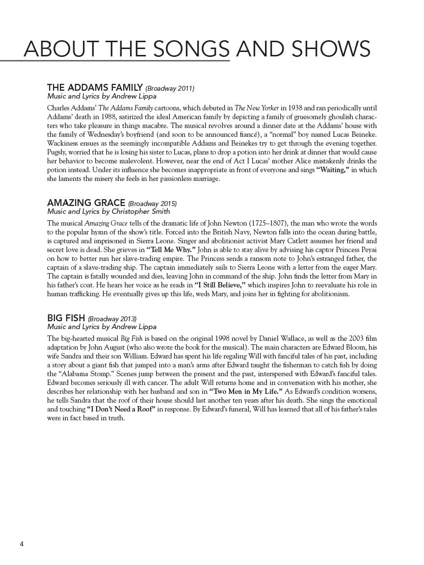 Contemporary Theatre Songs - Soprano