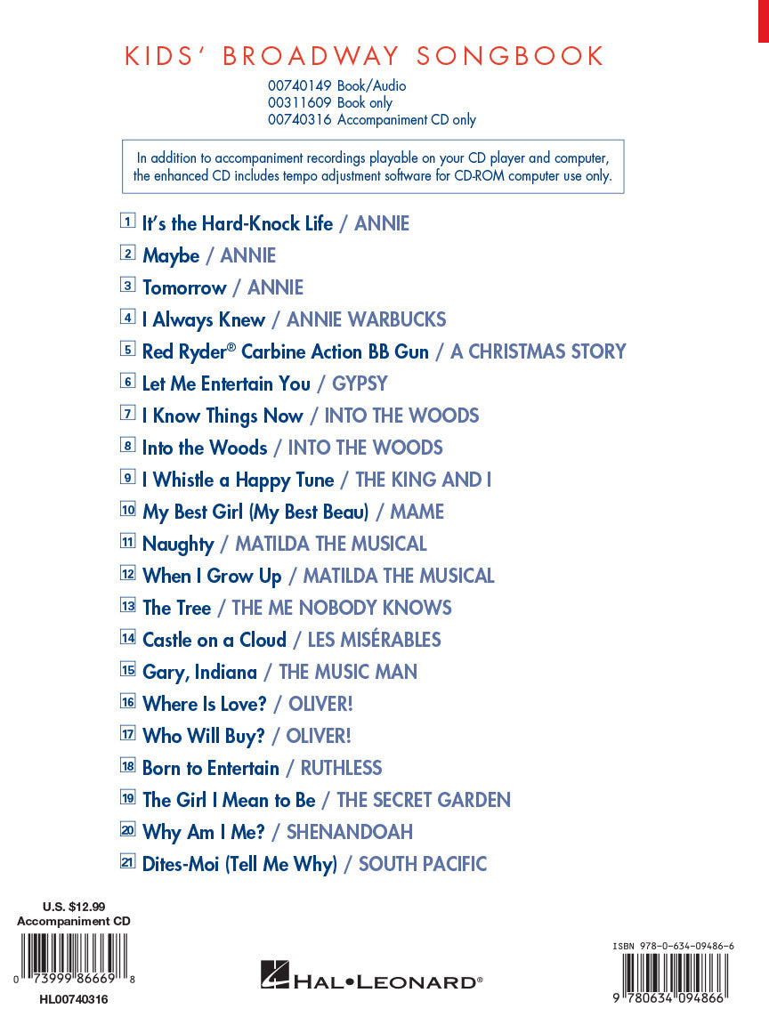 Kids' Broadway Songbook