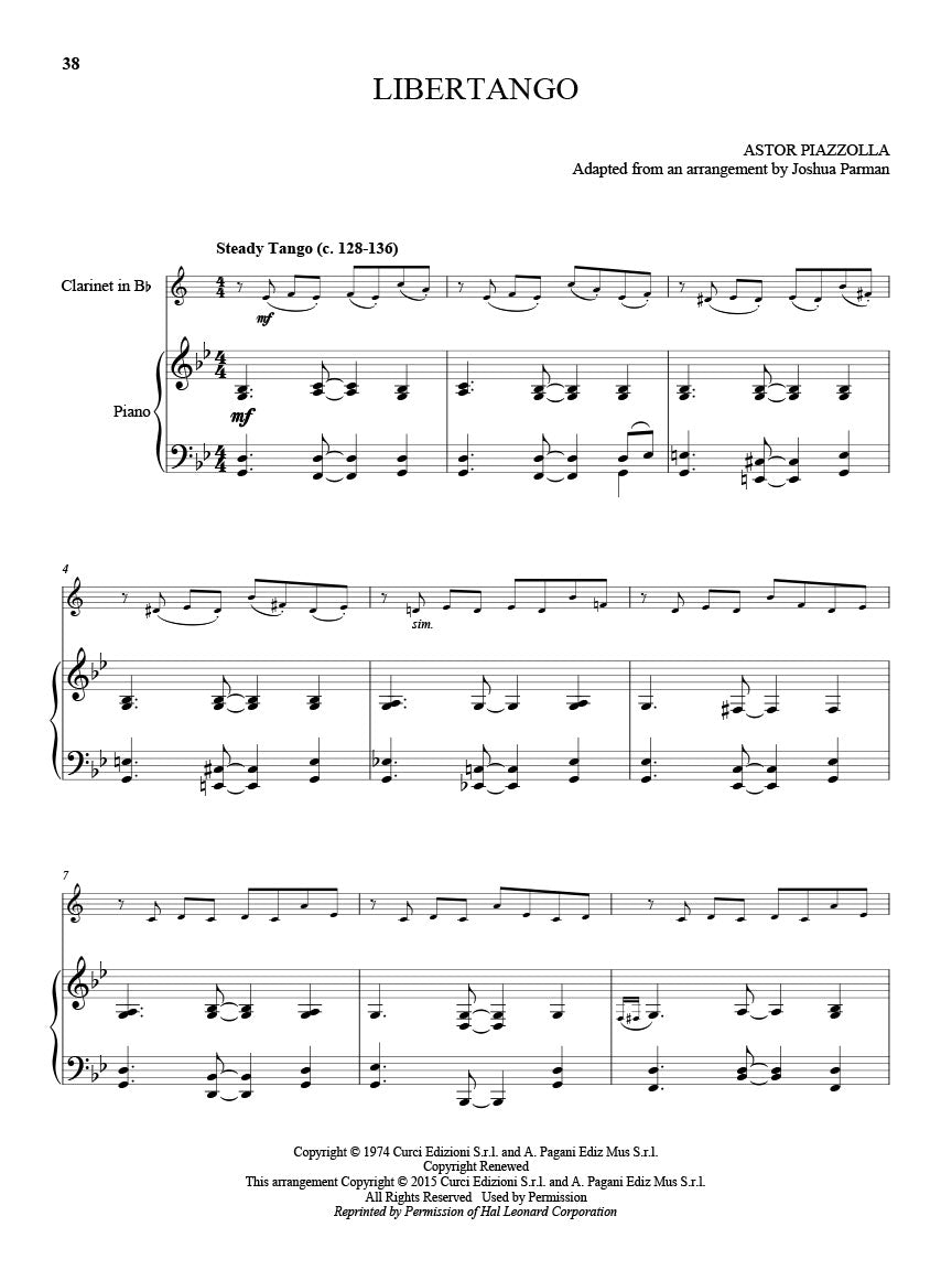 Piazzolla, Astor - 25 Tangos for Clarinet and Piano