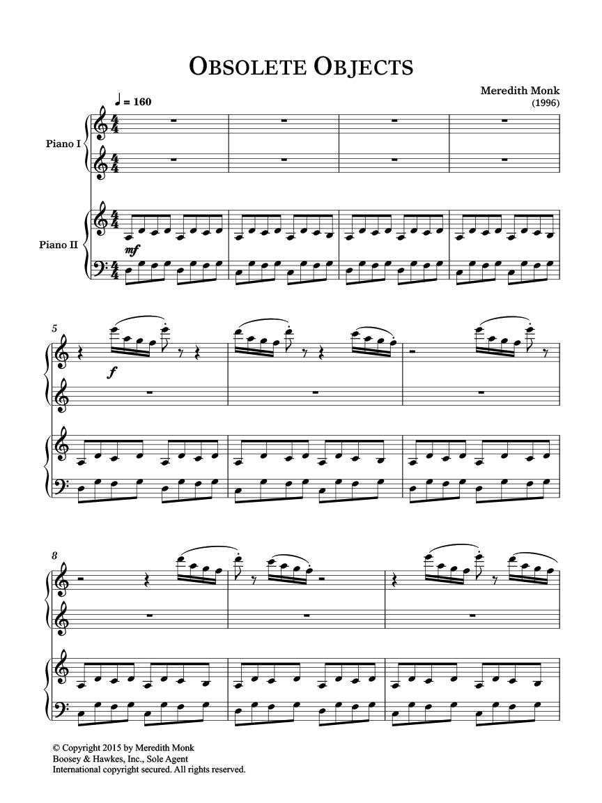 Monk, Meredith - Piano Album II