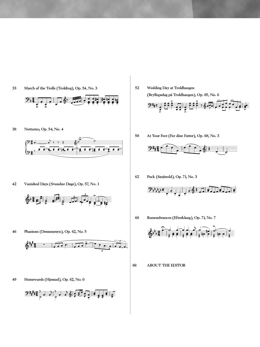 Grieg: Selected Lyric Pieces + Online Audio