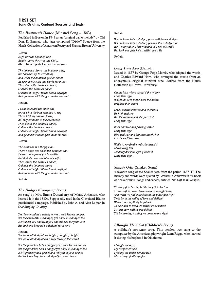 Copland: Old American Songs - Horn