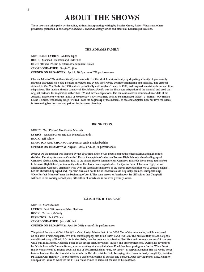 Singer's Musical Theatre Anthology