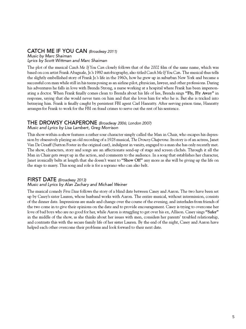 Contemporary Theatre Songs - Belter/mezzo-soprano Songs from the 21st Century