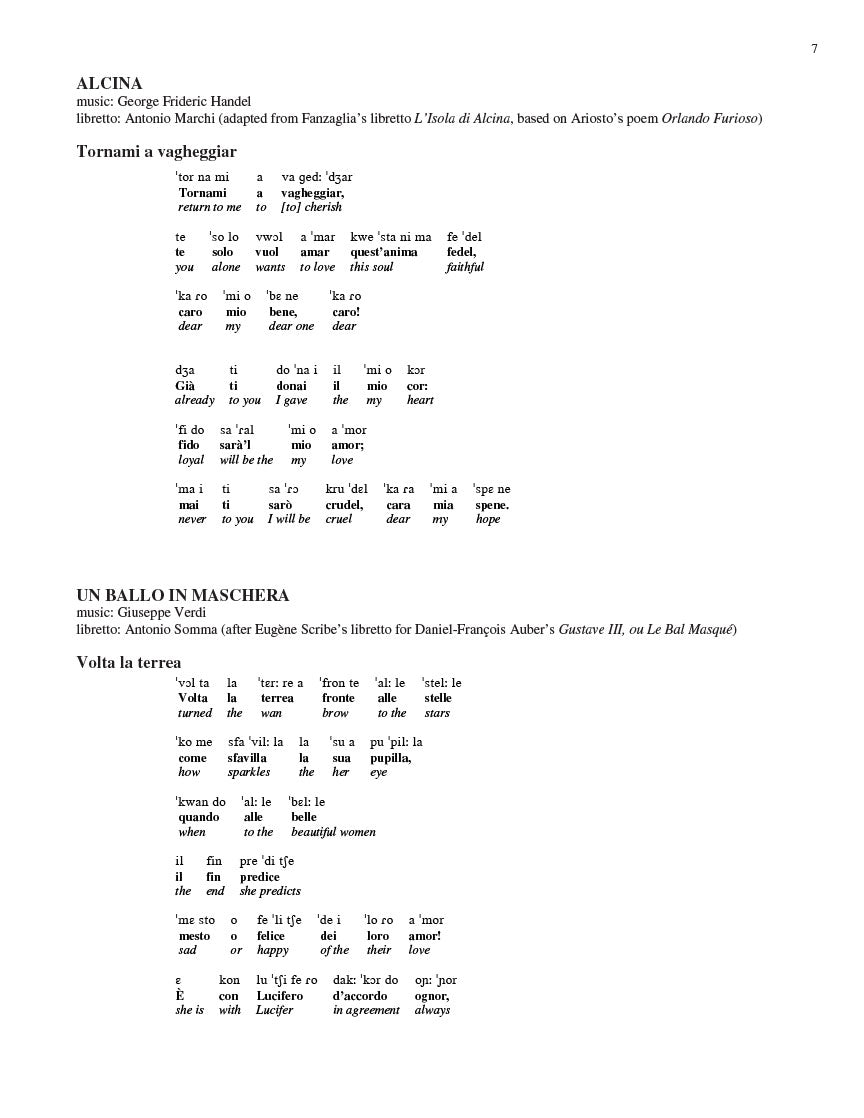 Diction Coach - Coloratura