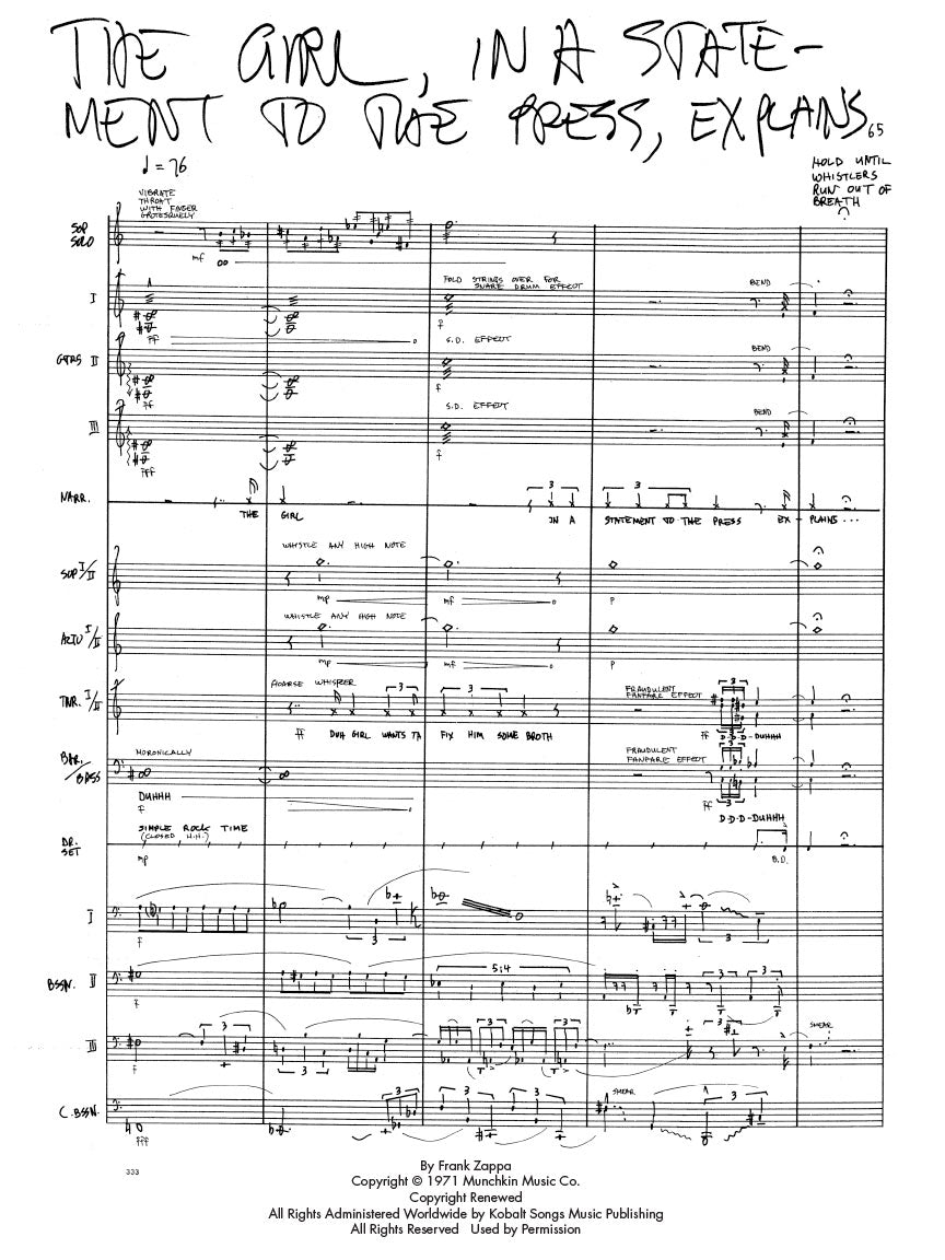 Zappa, Frank - Songbook Vol. 1