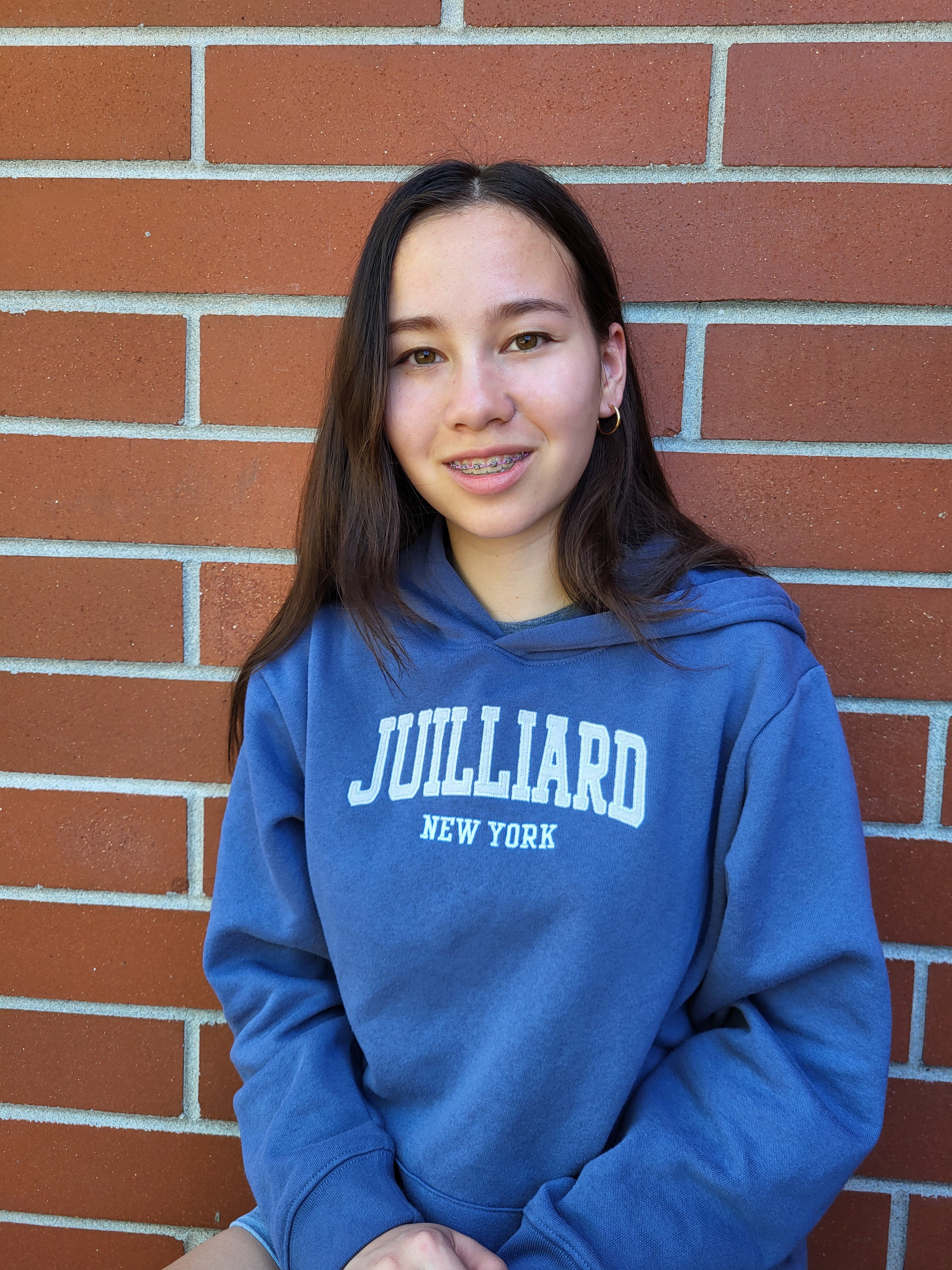Sweatshirt: Juilliard New York Classic Hood YOUTH Gray/Denim