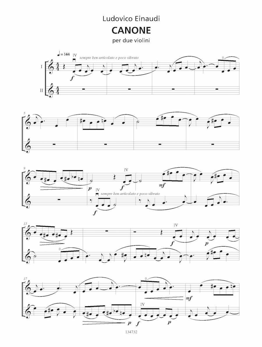 Einaudi Canone for Two Violins