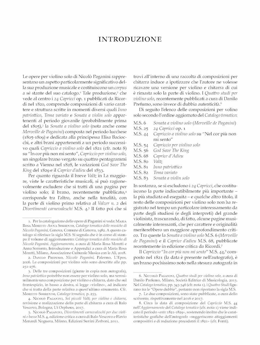 Paganini Capriccio 'In Cor Piu Non Mi Sento' M.S. 44 Violin Solo