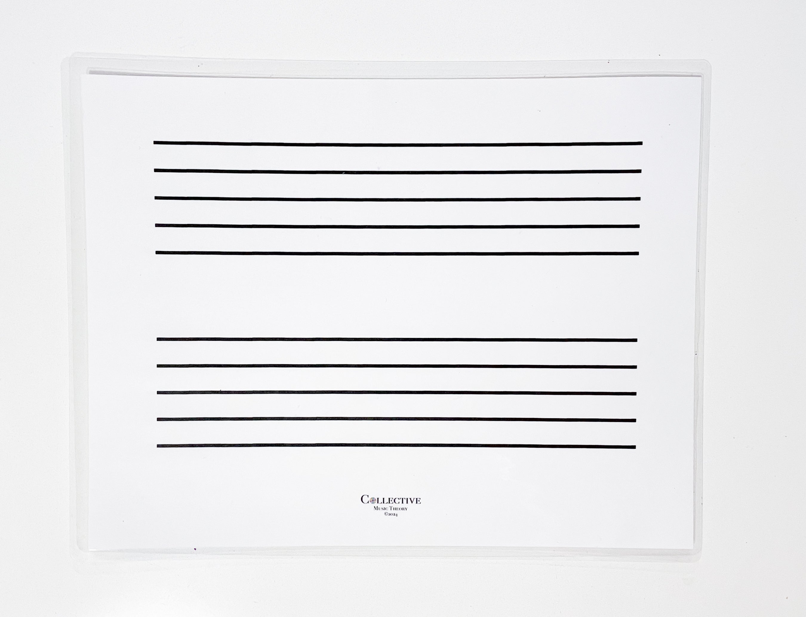Teaching Aid: Music Staves (Set of 10 double sided laminated sheets for dry erase)