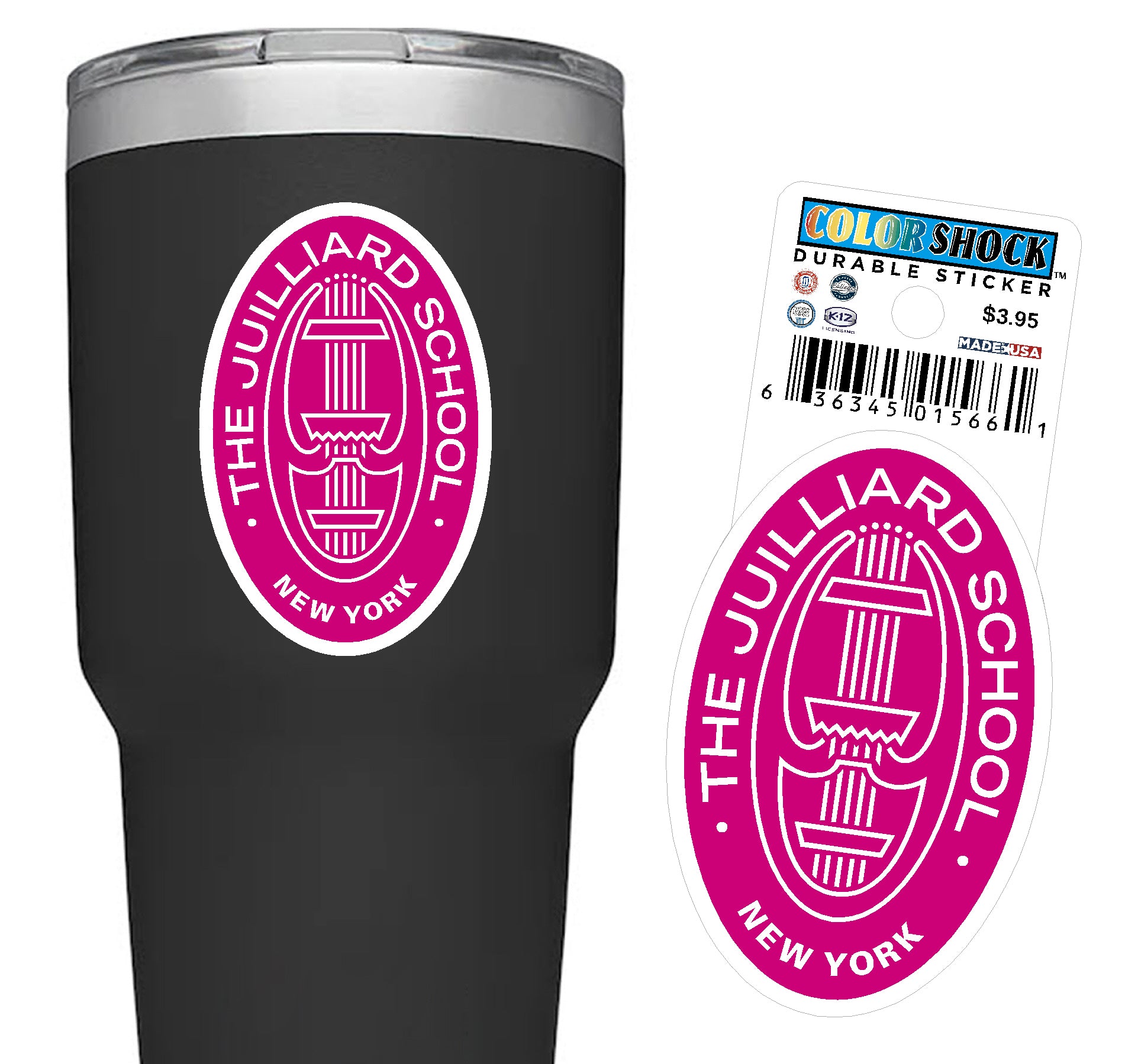 Decal: Juilliard Durable Seal Sticker (Solid Color background)