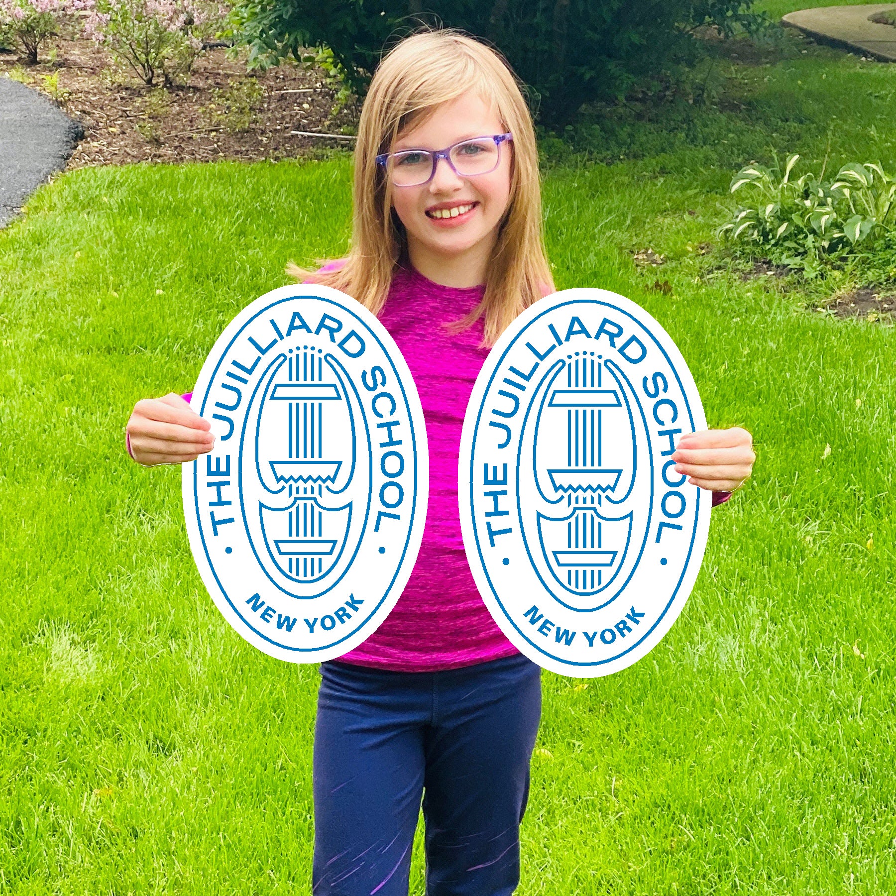 Lawn Sign: Mini Set of 4 Juilliard Seals