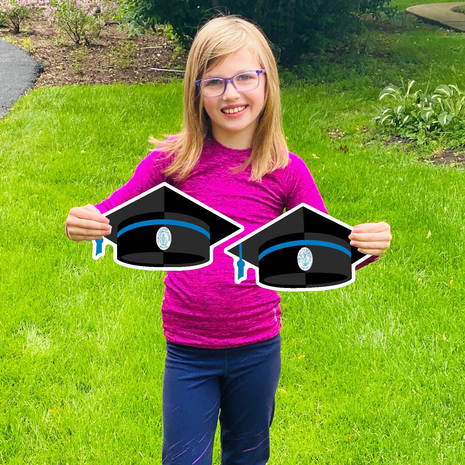 Lawn Sign: Mini Set of 4 Juilliard Graduation Caps