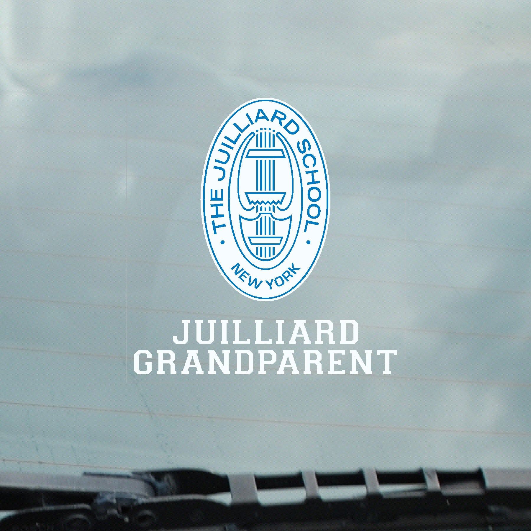 Decal: Juilliard Shockwave Grandparent static cling (for car/window, etc)