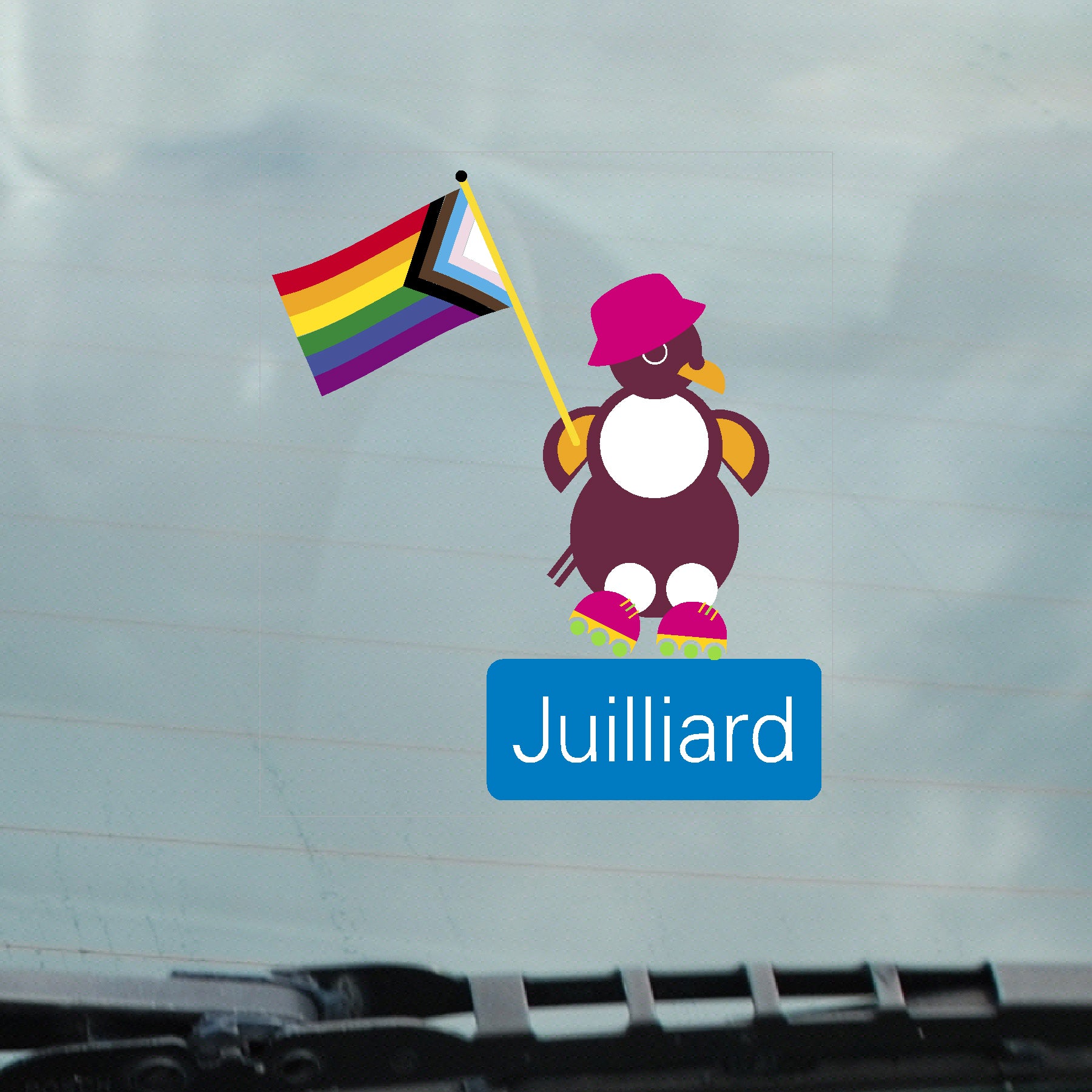 Decal: Juilliard Pride Penguin Cling