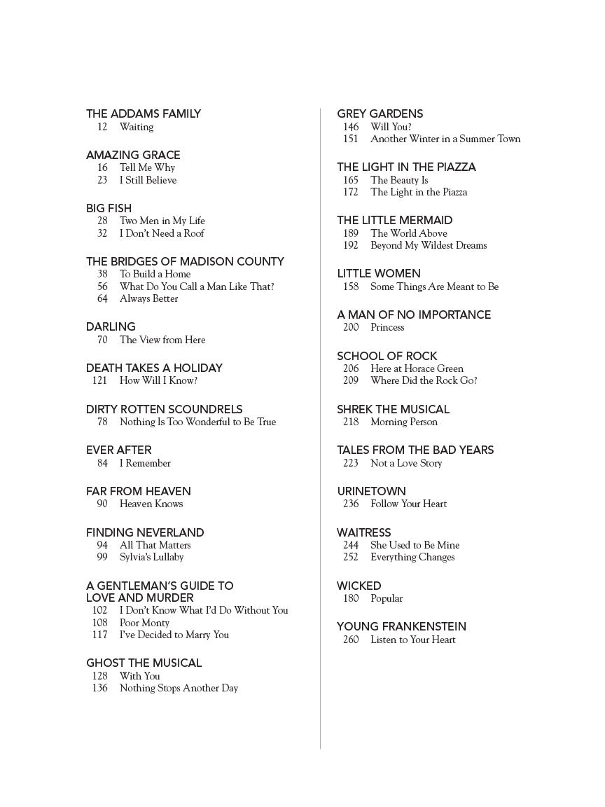 Contemporary Theatre Songs - Soprano