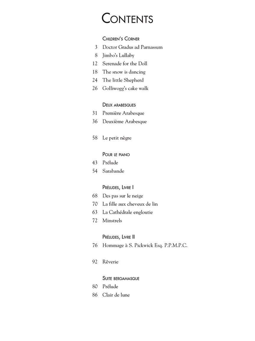 Indispensable Debussy Collection - 19 Favorite Piano Pieces