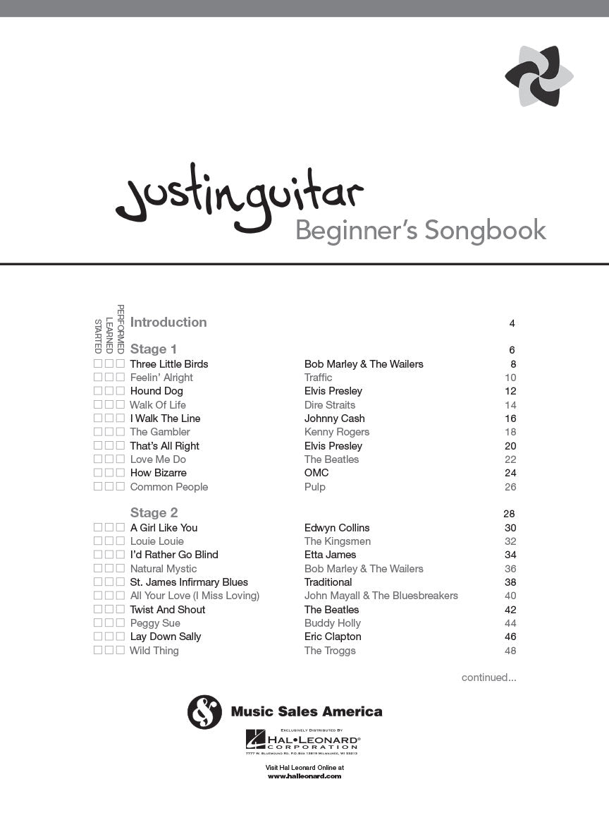 JustinGuitar Beginner's Songbook