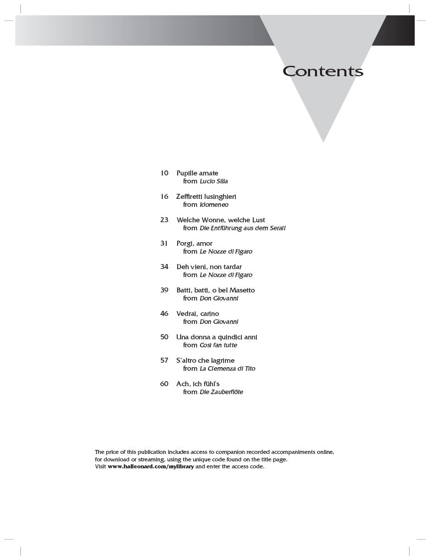 Mozart Arias for Soprano