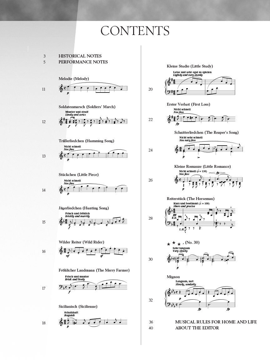 Schumann Selections from Album for the Young, Opus 68