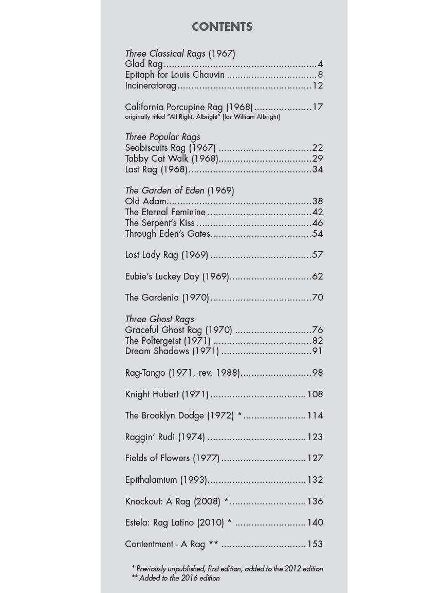 Bolcom Complete Rags for Piano