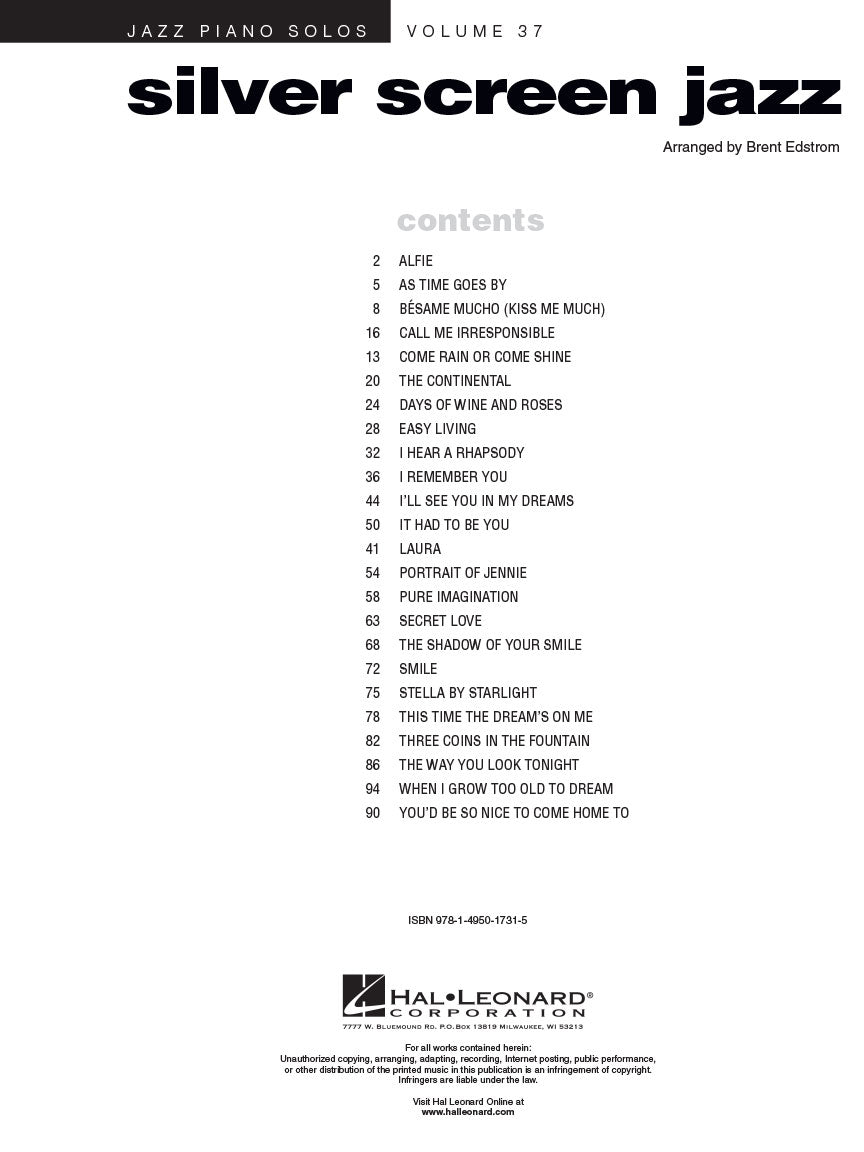 Silver Screen Jazz - Jazz Piano Solos Series Vol. 37