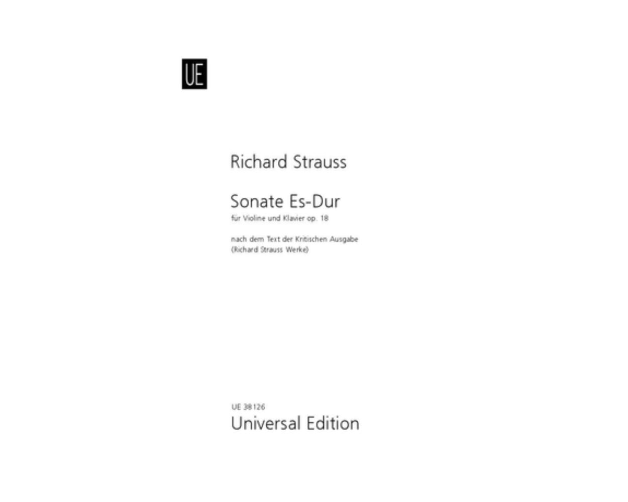 Strauss: Sonata in Eb major Op. 18 for Violin