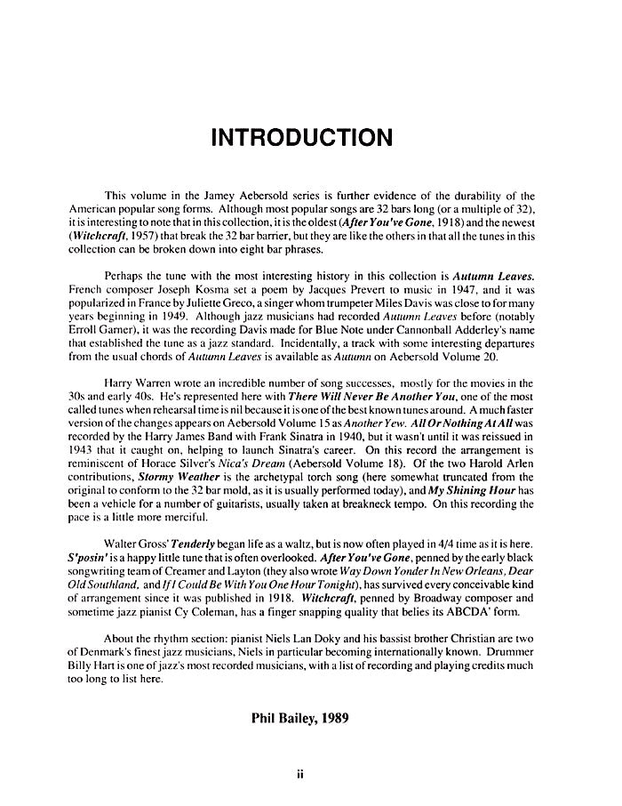 VOLUME 44 - AUTUMN LEAVES - Book/download audio tracks