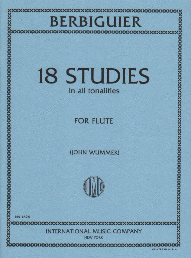 Berbiguier 18 Studies for Flute