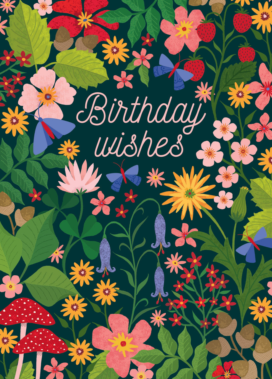 Card: Birthday Wishes - (Blank Inside)