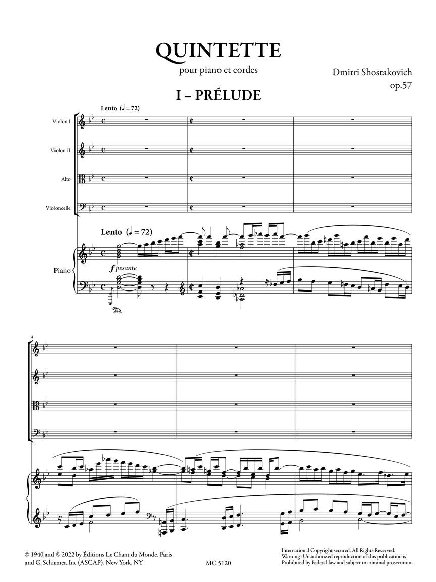 Shostakovich: Piano Quintet, Op. 57
