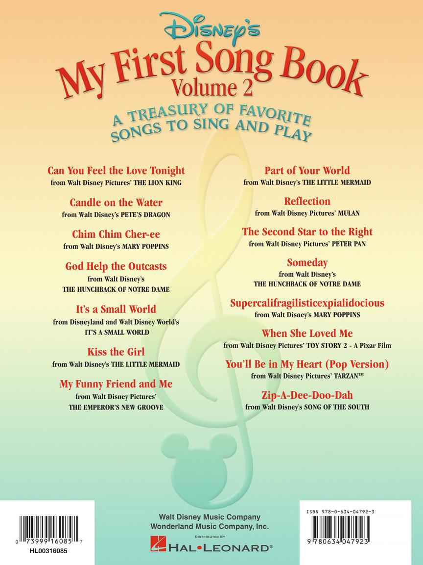 Disney's My First Songbook, Volume 2