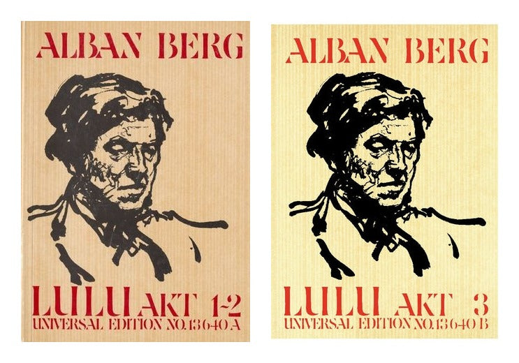 Berg: Lulu, study score, Acts 1-2 (UE 13640 A) and Act 3 (UE 13640 B) covers, Universal Edition